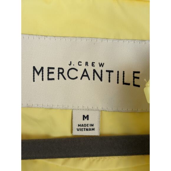J Crew Mercantile Jacket Hooded Raincoat Preppy Outdoor Zip Up Yellow Size M - Picture 13 of 15